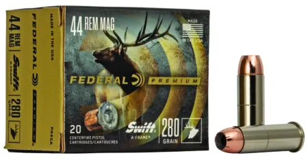Federal P44SA Premium  44RemMag 280gr Swift A Frame 20 Per Box/10 Case
