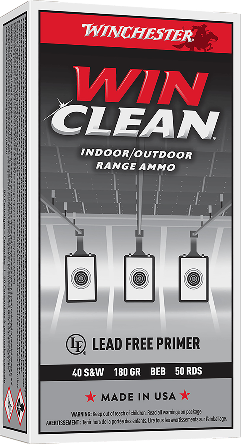 Winchester Ammo WC402 Super X  40S&W 180gr Winclean Brass Enclosed Base 50 Per Box/10 Case