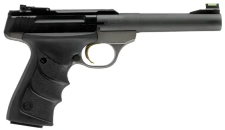 Browning 051448490 Buck Mark Practical *CA Compliant 22 LR 10+1 5.50" Taper Bull Barrel, Matte Black Serrated Steel Slide, Matte Gray Aluminum Frame & Black Ultragrip RX Grips