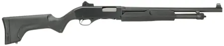 Stevens 19487 320 Security 12 Gauge 3" 5+1 18.50" Matte Black Carbon Steel Barrel, Matte Black Synthetic Stock, Ambidextrous, Ghost Ring Sight Includes Fixed Cylinder Bore Choke