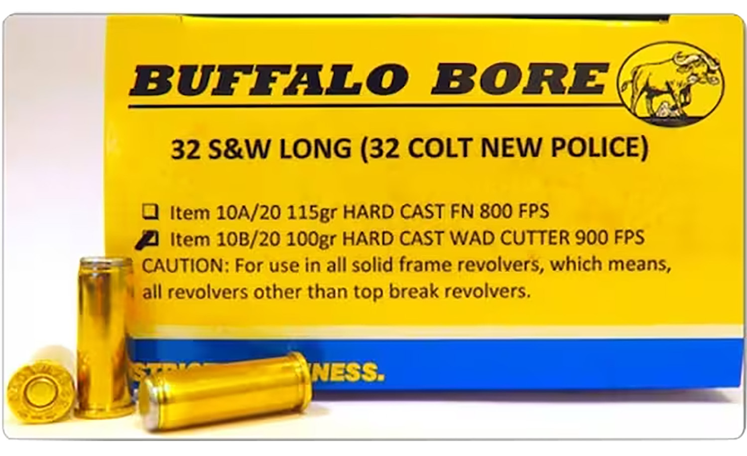Buffalo Bore Ammunition 18D20 Buffalo-Barnes Strictly Business 500S&W Mag 375gr Barnes VOR-TX XPB Lead Free 20 Per Box/12 Case