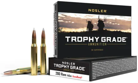 Nosler 48545 Trophy Grade  280Rem 140gr Nosler AccuBond 20 Per Box/10 Case