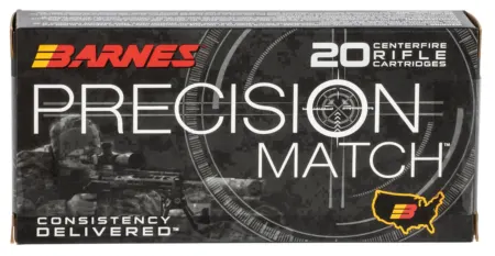 Barnes Bullets 30848 Precision Match  5.56x45mmNATO 85gr Open Tip Match Boat Tail 20 Per Box/10 Case
