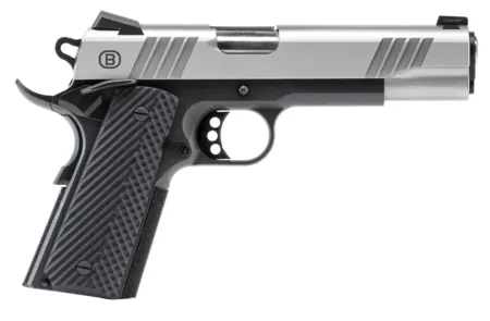 BERSA B1911 45ACP 5 BRUSHED SS/BLK NS 8RD