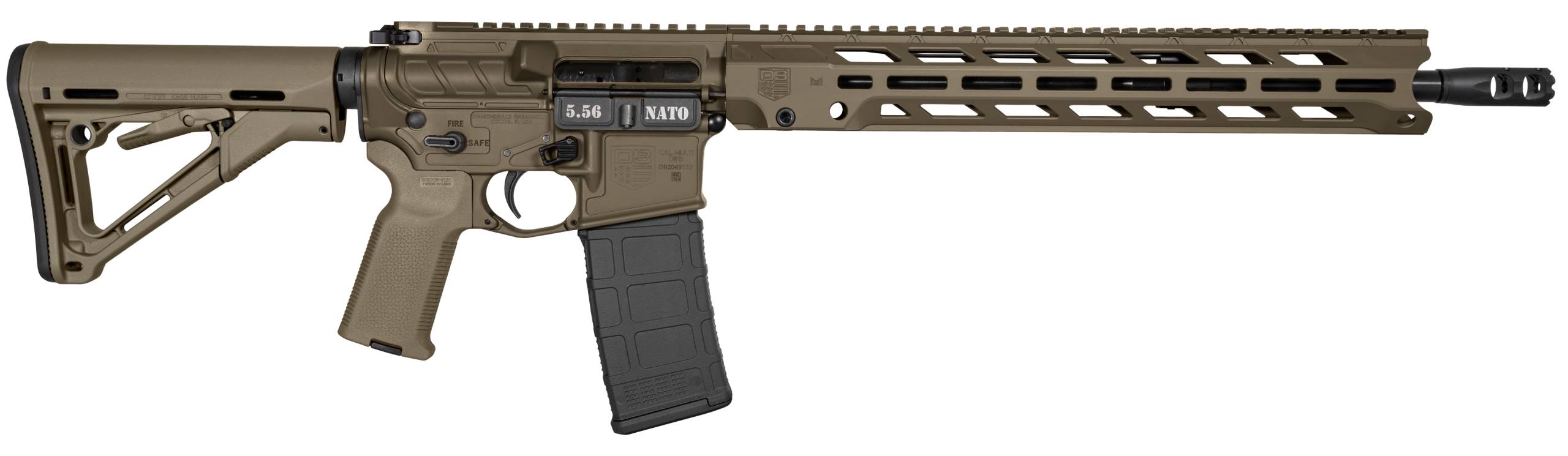 DBF OBSIDIAN DB15 5.56 16 BLK 15 M-LOK ODG
