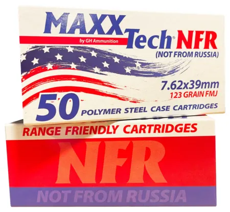 MAXX 7.62X39 123 FMJ STEEL 50/10
