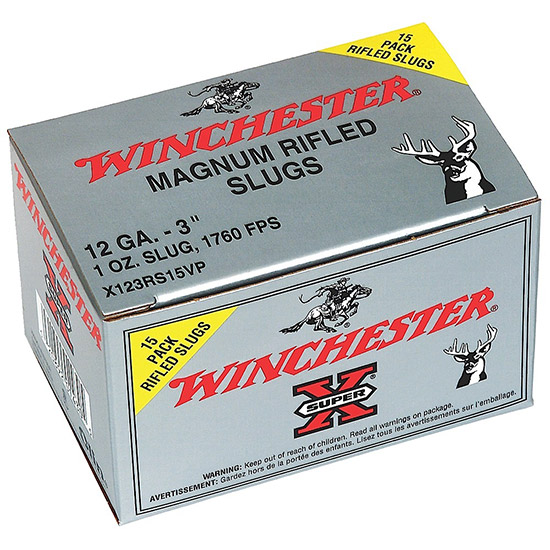 WIN SUPER-X RIFLED SLUG 12GA 3 1OZ RSHP 15/10