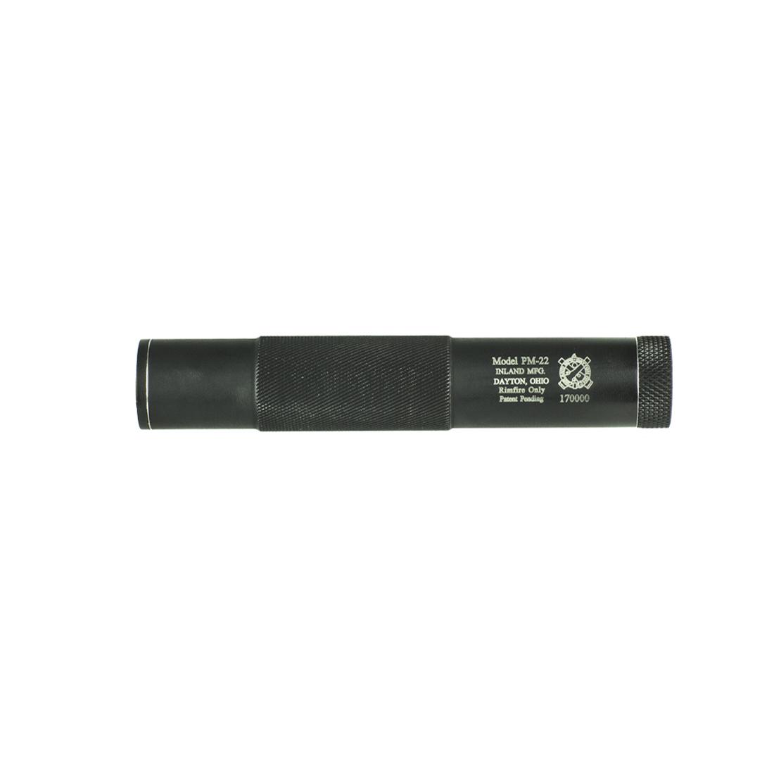 Inland PM-22 Direct Thread Suppressor - .22 Rimfire Aluminum/Replaceable Polymer Monocore Baffle Black 1/2x28