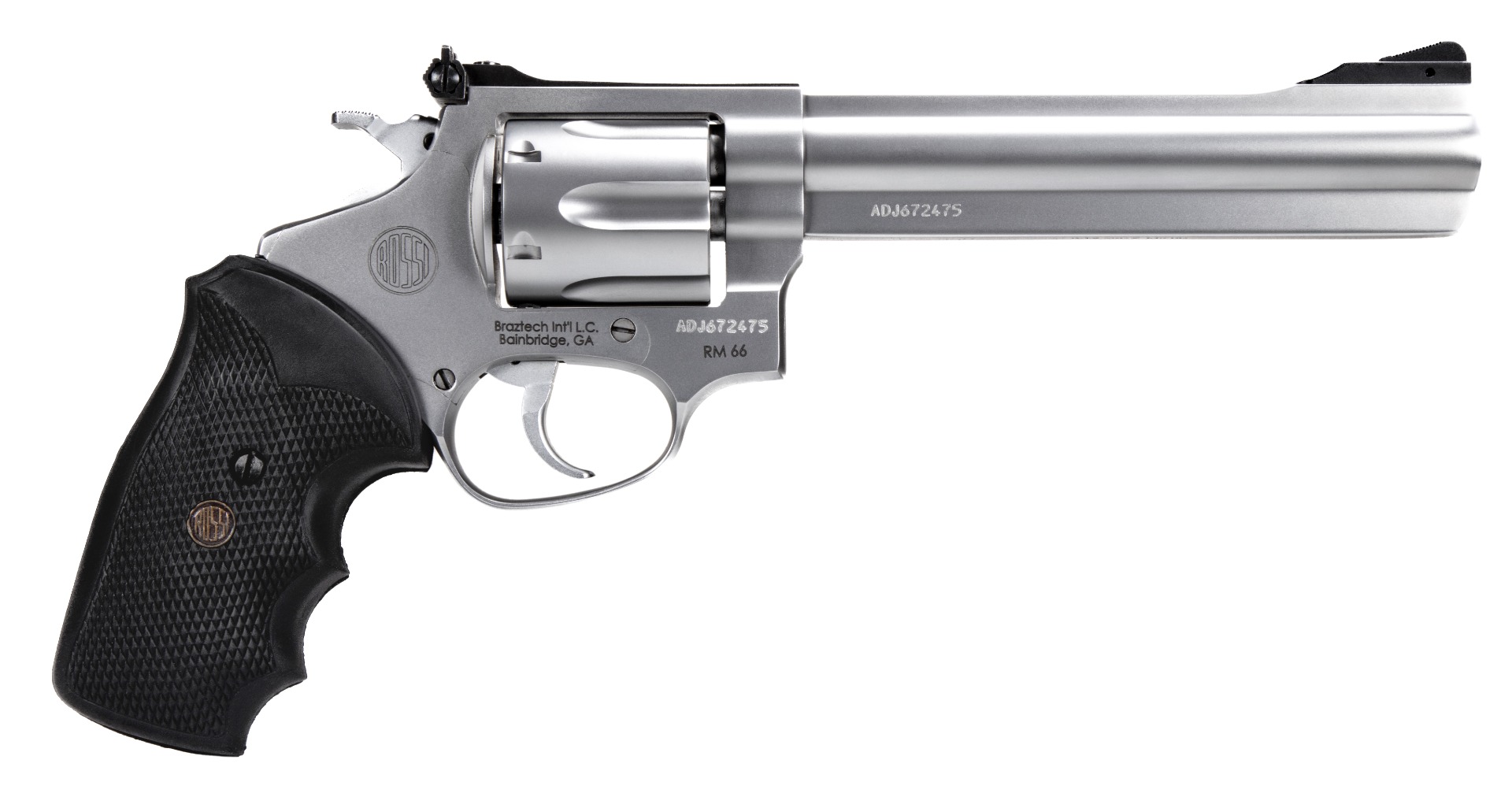 Rossi RM66 Revolver - Stainless | .357 Mag | 6" Barrel | 6rd | Rubber grip
