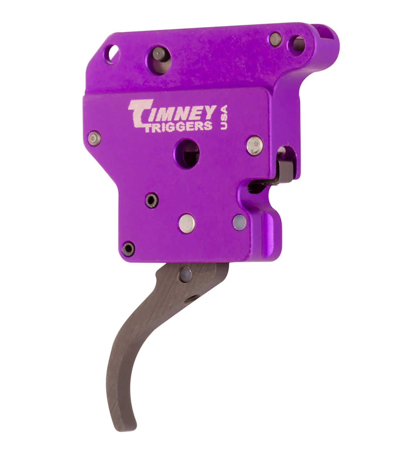 Timney Triggers 502B Benchrest Trigger  Single-Stage Curved Trigger with 3-6 oz Draw Weight & Purple/Black Finish for Remington 700