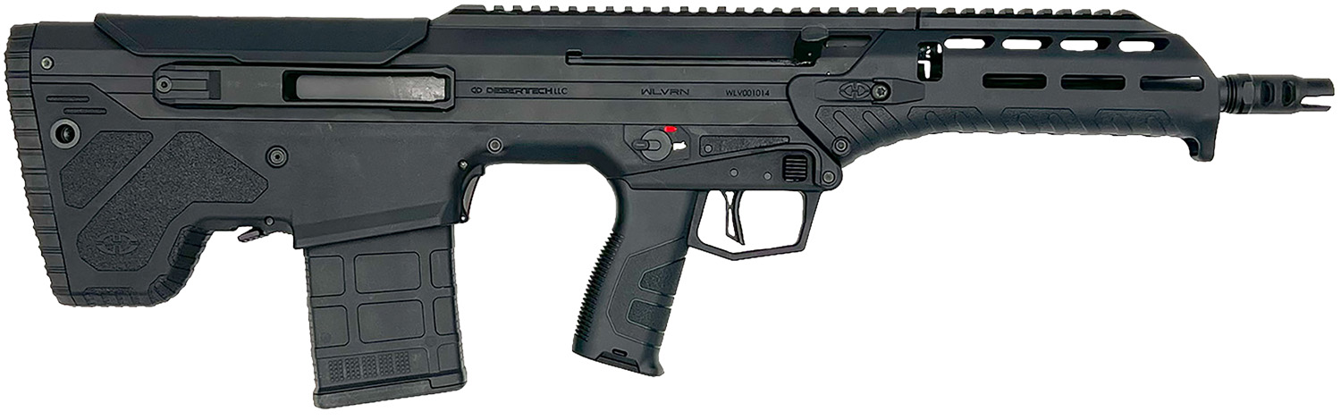 Desert Tech WLVRFB1630B WLVRN 223 Rem/5.56 NATO 20+1 16" Black Steel Threaded Barrel, Black Anodized Picatinny Rail Aluminum Receiver, M-LOK Handguard, Black Polymer Chassis, Ambidextrous