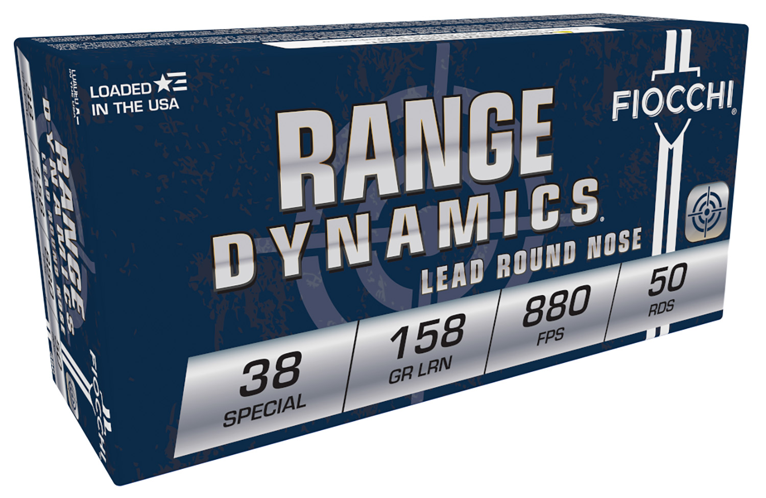 Fiocchi 38C Range Dynamics 38Special 158gr Lead Round Nose 50 Per Box/20 Case