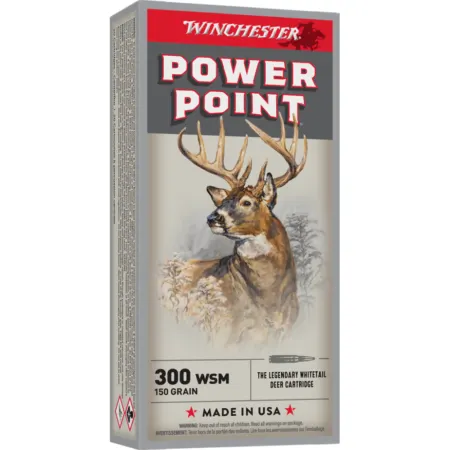 Winchester Super-X Power Point Rifle Ammunition .300 WSM 150 gr. PSP 3270 fps 20/ct