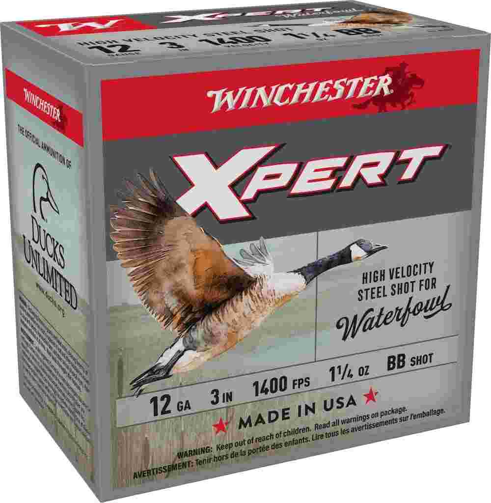 Winchester Xpert High-Velocity Steel Shotshells 12 ga 3" 1-1/4 oz #BB 1400 fps 25/ct
