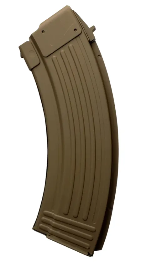 Global Ordnance LLC 810091157466   30rd Fully Ribbed 7.62x39mm Fits AK-47 FDE Steel