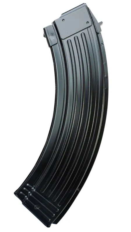 Global Ordnance LLC 810091157497   40rd Fully Ribbed 7.62x39mm Fits AK-47 Black Steel