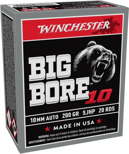 Winchester Ammo X10MMBB Big Bore  10mmAuto 200gr Semi Jacketed Hollow Point 20 Per Box/10 Case