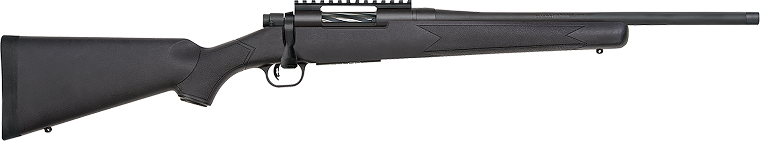 Mossberg 28232 Patriot Carbine 350 Legend 5+1 18" Matte Blued Threaded Bull Barrel, Matte Blued Picatinny Rail Receiver, Black Fixed Synthetic Stock