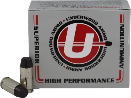Underwood Ammo 740   40S&W 200gr Hard Cast Flat Nose 20 Per Box/10 Case