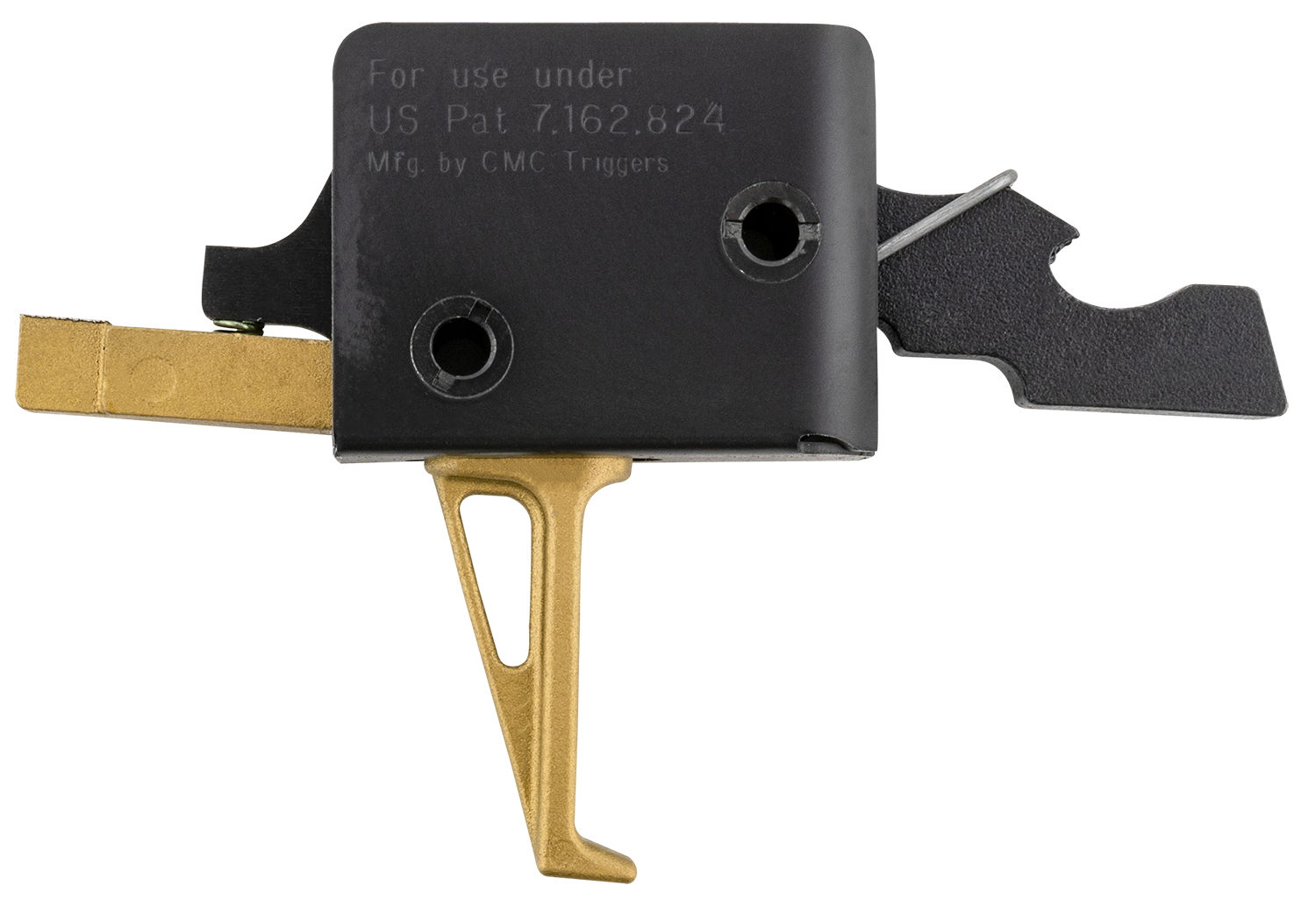 CMC Triggers 91503GF Drop-In Gold Finger Single-Stage Flat Trigger w/ 3-3.50 lbs Draw Weight & Gold Finish
