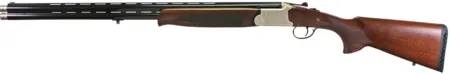Iver Johnson Arms IJ600410LW28S IJ600 Lightweight Full Size 410 Gauge Break Open 3" 2rd 28" Black Over/Under Vent Rib Barrel, Silver Engraved Aluminum Receiver, Fixed Walnut Wood Stock, Ambidextrous