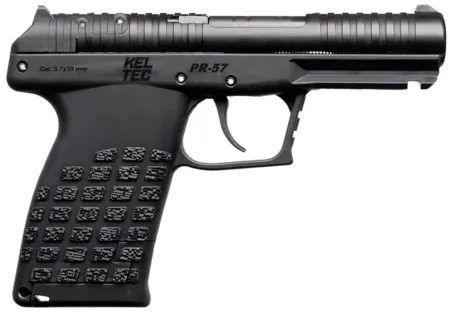 Kel-Tec PR57BLK PR57  Compact Frame 5.7x28mm 20+1 4" Black Steel Barrel, Black Optic Ready/Serrated Slide, Black Textured Grip