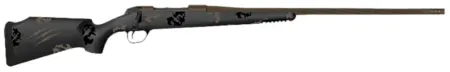 Fierce Firearms TWTROG300PRC20BT Twisted TI Rogue 300 PRC 20" Black Cerakote Steel Threaded Barrel, Black Cerakote Drilled & Tapped Titanium Receiver, LR Negative Comb Trophy Camo Carbon Fiber Stock