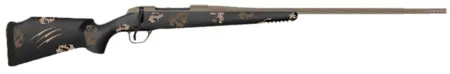 Fierce Firearms TWTROG65PRC20BS Twisted TI Rogue 6.5 PRC 20" Black Cerakote Steel Threaded Barrel, Drilled & Tapped Titanium Receiver, LR Negative Comb Sonora Ambush Camo Carbon Fiber Stock