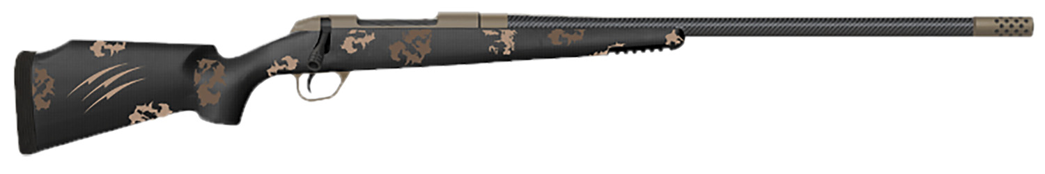 Fierce Firearms FCTRG7MMBC20BS CT Rage  Full Size 7mm BC 3+1 20" Black Carbon Fiber Match Grade Threaded Barrel, Black Cerakote Drilled & Tapped Titanium Receiver, Monte Carlo Carbon Fiber Stock
