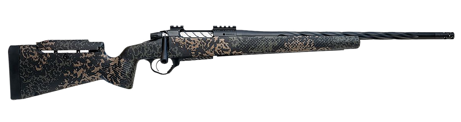 Seekins Precision 0011710255-F Havak PH3 7mm Rem Mag 26" Black Fluted Threaded Barrel, Black Picatinny Rail Steel Receiver, Adj Cheek Riser Woodland Shadow Synthetic Stock