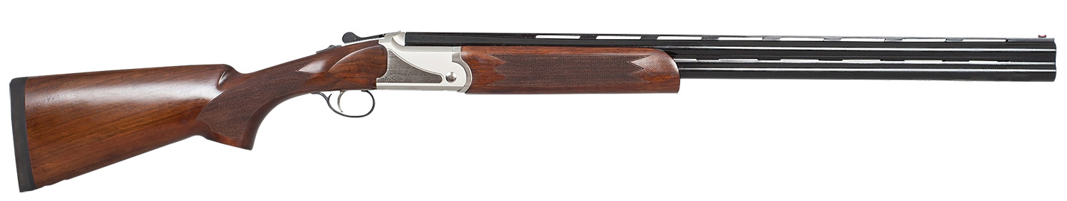 TriStar 98730 Upland Hunter Silver II 12 Gauge 3" 2rd 28" Over/Under Vent Rib Barrel, Fixed Walnut  Stock