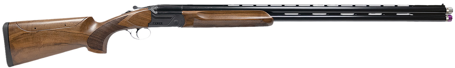 Fierce Firearms FA12GA32LHAC Alpha  Full Size 12 Gauge Break Open 2rd 32" Black Satin Cerakote Over/Under Vent Rib Barrel, Black Cerakote Steel Receiver, Adj Comb Oiled Turkish Walnut Stock, Left Hand