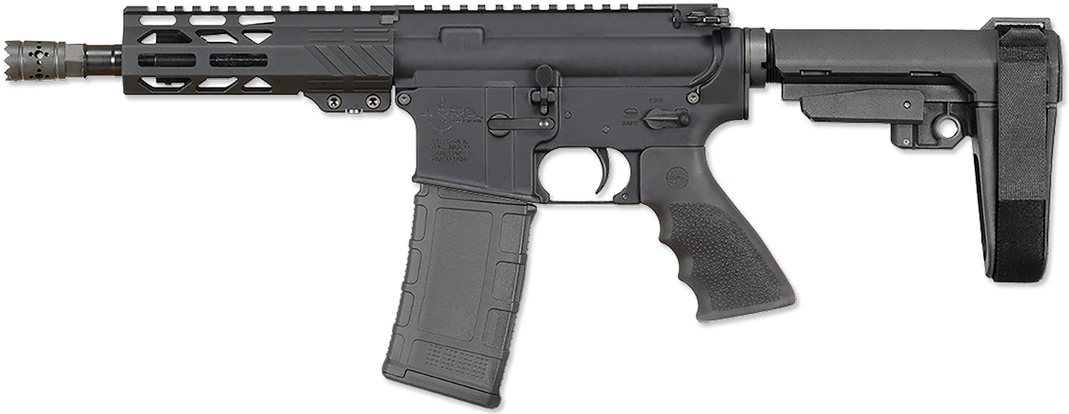 Rock River Arms BLK2132 LAR-15M  300 AAC Blackout 30+1 8" Black M-LOK Handguard, Black Aluminum Picatinny Rail Receiver, Black Polymer SB Tactical SBA3 Arm Brace, Black Hogue Rubber Grip