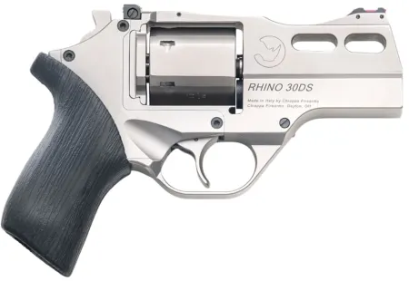Chiappa Firearms CF340341 Rhino 30DS *CA Compliant Small 10mm Auto 6 Shot 3" Black Anodized Picatinny Rail/Vent Rib Barrel, Black Cylinder Black Anodized Aluminum Frame w/Picatinny Rail, Walnut Grip