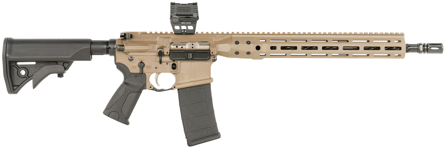 LWRC ICDIR5CK16MLXSBT-KIT Individual Carbine DI Kit 5.56 NATO 16.10" Threaded Barrel, M-LOK Handguard, Black LWRC Compact Stock, Black Magpul+ Grip