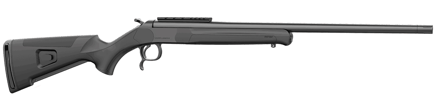 Retay USA GML410BLK Gamelander  410 Gauge Single Shot 1rd Deep Bore Take Down Barrel, Picatinny Rail Receiver, Fixed Black Synthetic Stock