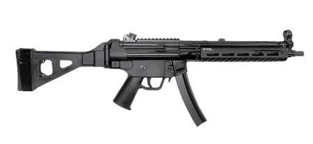 PTR 9LTBR-0090101 9LTBR  9mm Luger 30+1 12.50" Black Nitride Threaded Barrel, M-LOK Handguard, Black Anodized Aluminum Receiver w/Picatinny Rail, Black Synthetic SB Tactical Brace, Black Polymer Grip