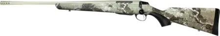 Tikka JRTXVW47124 T3x Lite 7mm PRC 3+1 24.40" Midnight Bronze Cerakote Fluted Threaded Barrel & Drilled & Tapped Receiver, Veil Wideland Fixed Synthetic Stock, Left Hand