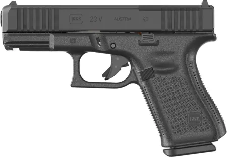 Glock PV2350201MOS G23 V MOS 40 S&W 10+1 4.02" Black GMB Barrel, Black nDLC Steel Optic Ready/Serrated Slide, Black Polymer Frame w/Accessory Rail, Interchangeable Backstrap Grip, Ambidextrous