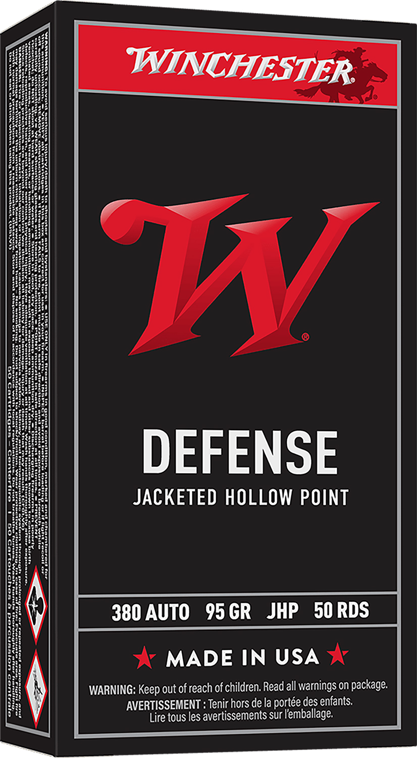 Winchester Ammo USA380JHP USA  380ACP 95gr Jacketed Hollow Point 50 Per Box/10 Case