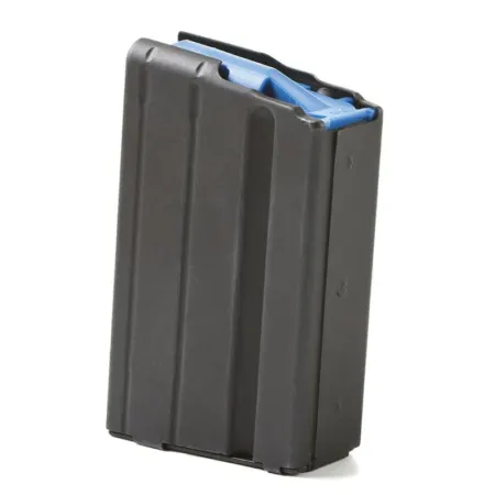 ASC AR-15 Stainless Steel Magazine 6.5 Grendel Black with Blue Follower 5/rd
