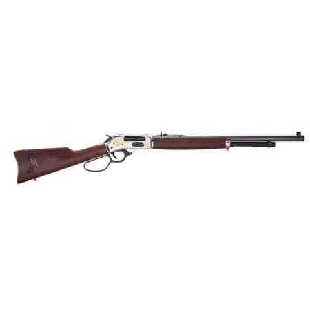 Henry "Spirit of the Corps" 250th Brass Lever Action Side Gate Rifle .45-70 4rd Magazine 22" Octagon Barrel with Large Loop