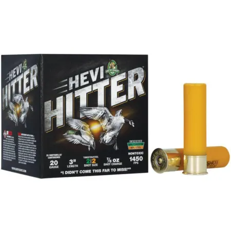 HEVI-Shot HEVI-Hitter Tungsten/Steel Shotshells 20ga 3" 7/8oz 1450 fps #2 25/ct
