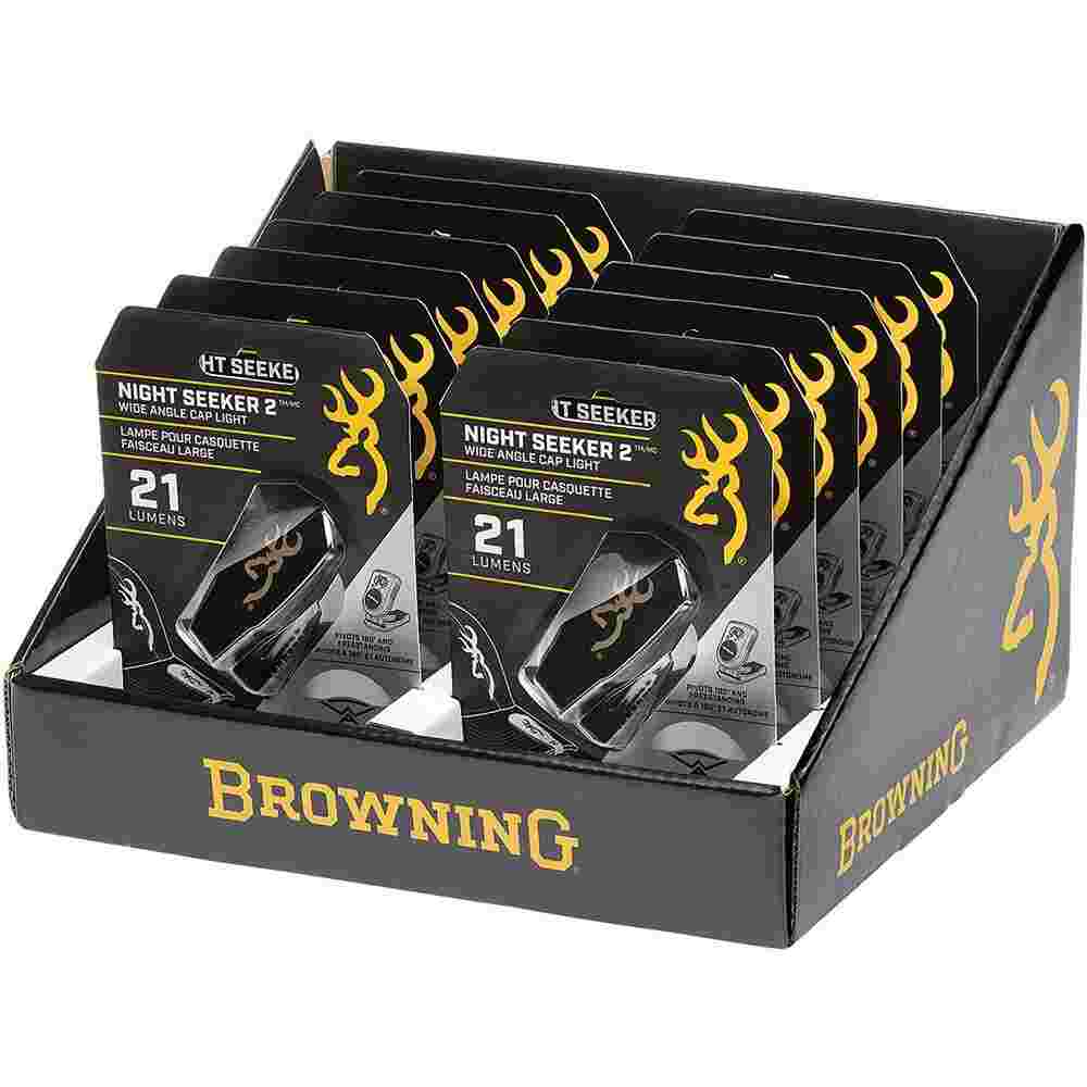 Browning Night Seeker 2 Wide Angle Cap Light Display 21 Lumens 12 Pack