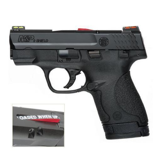 S&W M&P 9 Shield Handgun 9mm Luger 7rd & 8rd Magazines (2) 3.1" Barrel HI-VIZ Fiber Optics Ca Compliant