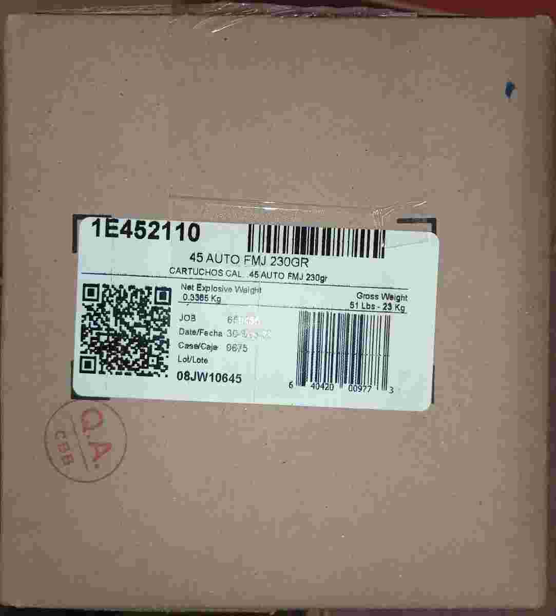 Aguila Ammunition .45 Auto Handgun Ammo - 230 Grain | FMJ | 1000rd Case