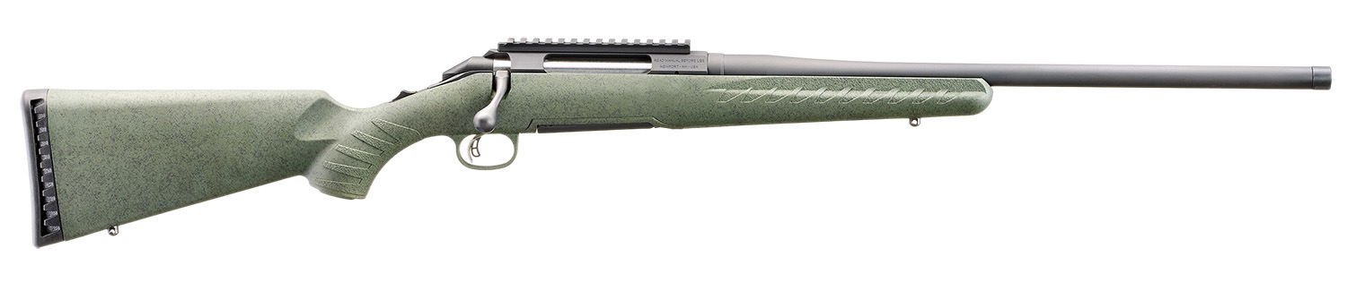 Glenfield 52006 Model A  Full Size 350 Legend 5+1 20" Matte Black Threaded Barrel, Matte Black Alloy Steel Receiver w/Picatinny Rail, Moss Green Splatter Fixed Synthetic Stock, Thread Protector