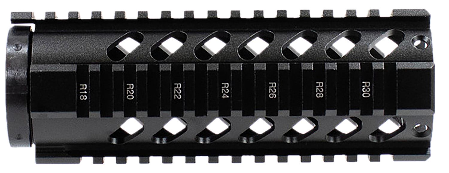 Aim Sports MT060 AR Handguard  7" Carbine & Free-Floating Style Made of Aluminum with Black Anodized Finish & Quad Rail