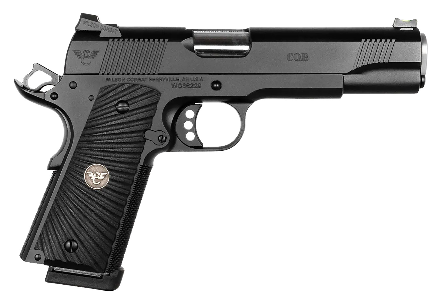 Wilson Combat CQBFS45 CQB 45 ACP 8+1 5" Full Size Carbon Steel Slide G10 Starburst Grip
