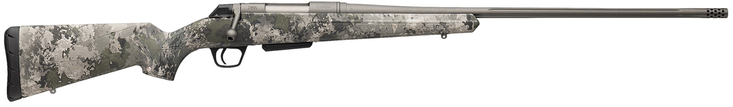 Winchester Repeating Arms 535800228 XPR Extreme 30-06 Springfield 3+1 24" Tungsten Cerakote Fluted Threaded Barrel & Drilled & Tapped Steel Receiver, Fixed TrueTimber VSX Synthetic Stock
